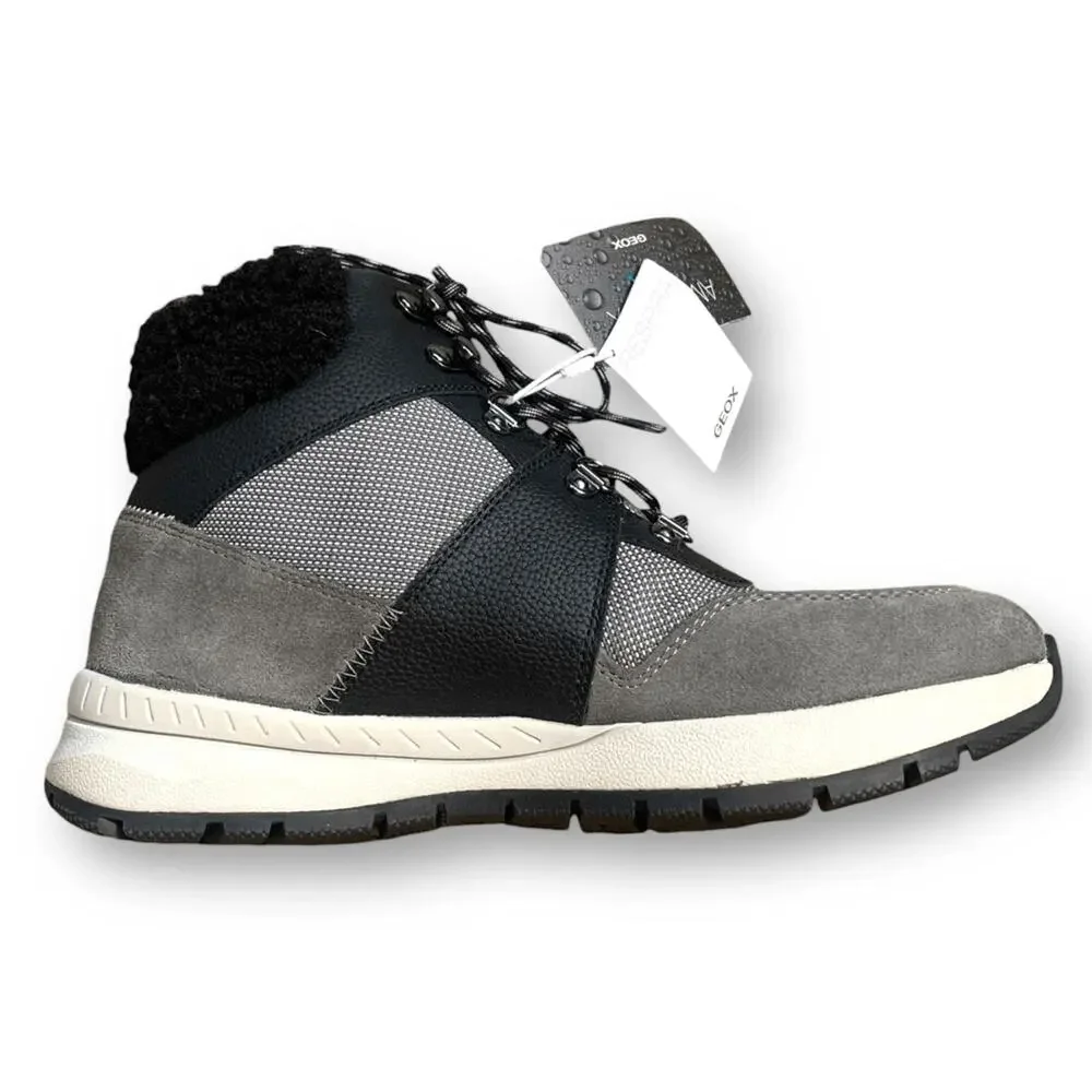 Geox Braies Waterproof Faux Fur Lined Hiking Snow Boots Grey Black New 10 Winter